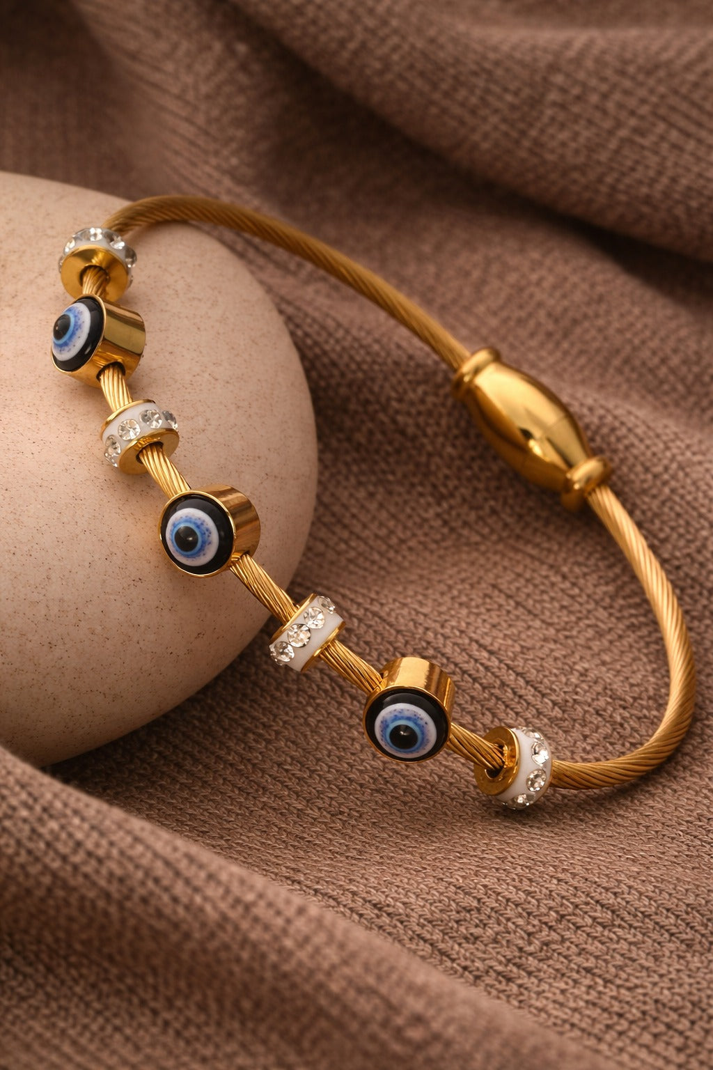 Evil Eye Bracelet stainless steel gold plated